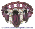 Anillos sencillos con cabuchones de cristal Swarovski