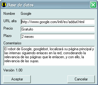 Formulario de bases de datos