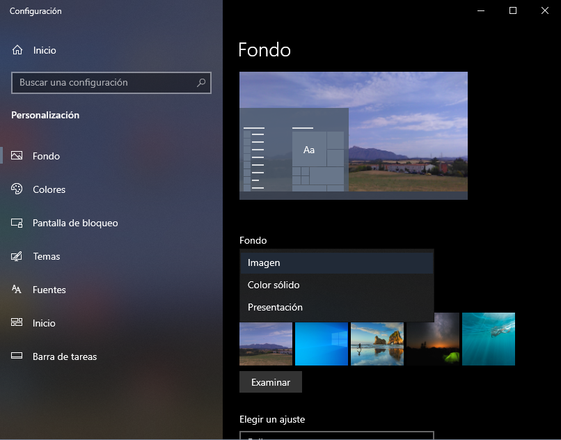 Windows 10 fondo