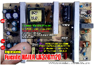 Reparando la fuente de TV HAIER LCD LB32B1120