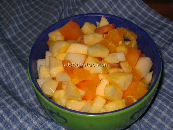 Macedonia que no oscurece. Ensalada de frutas