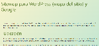 Sitemap para WordPress (mapa del sitio) y Google
