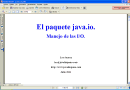 El paquete java.io. Manejo de las I/O