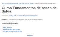 Curso de fundamentos de Bases de Datos