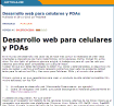 Desarrollo web para celulares y PDAs