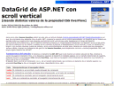 DataGrid de ASP.NET con scroll vertical