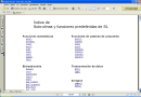 Índice de Subrutinas y Funciones y predefinidas de SL
