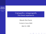 Criptografía y esteganografía: una breve experiencia