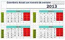 Calendario 2013 con festivos en Excel vEnero 2013