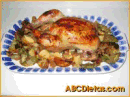 Pollo al horno con manzana