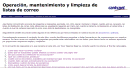 Operación, mantenimiento y limpieza de listas de correo