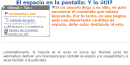 El espacio en la pantalla: Y lo útil?